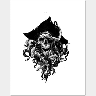 Pirate Skull transparent Posters and Art